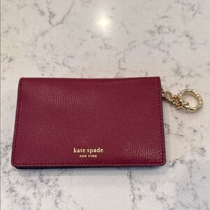Kate Spade Burgundy Card Holder